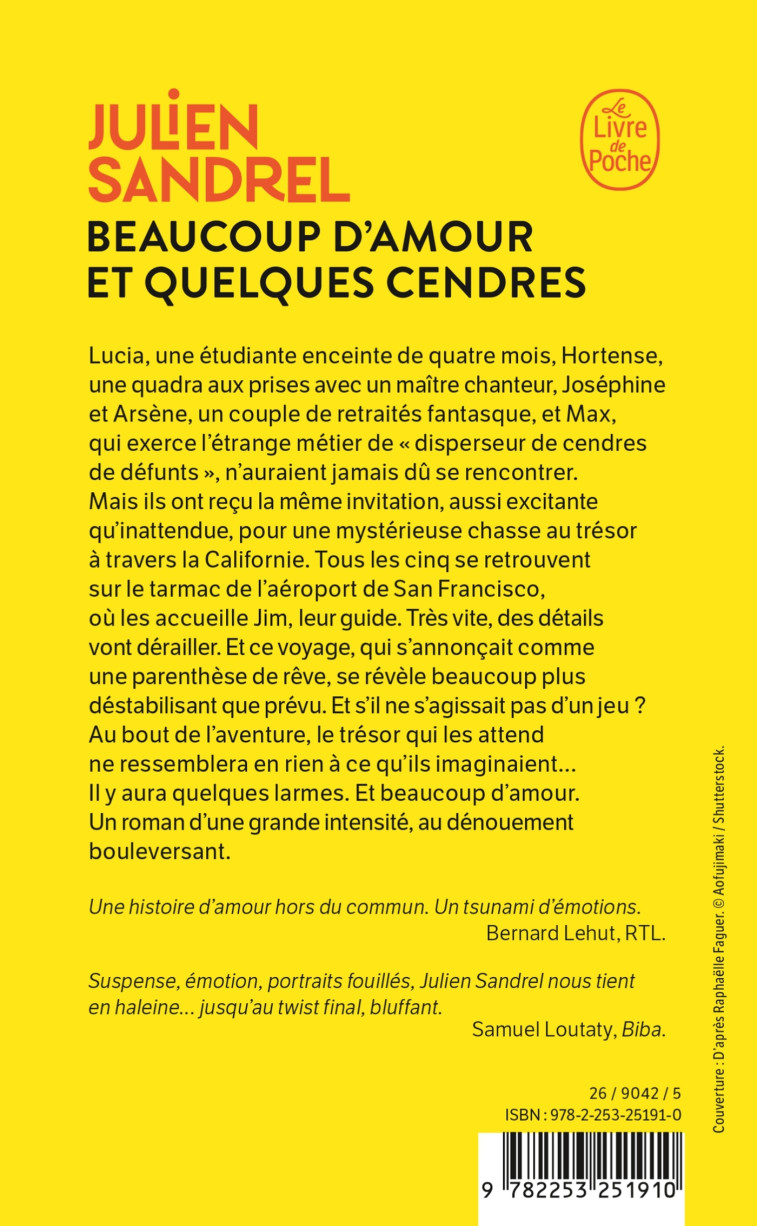 Beaucoup d'amour et quelques cendres - Julien Sandrel, Julien Sandrel - LGF