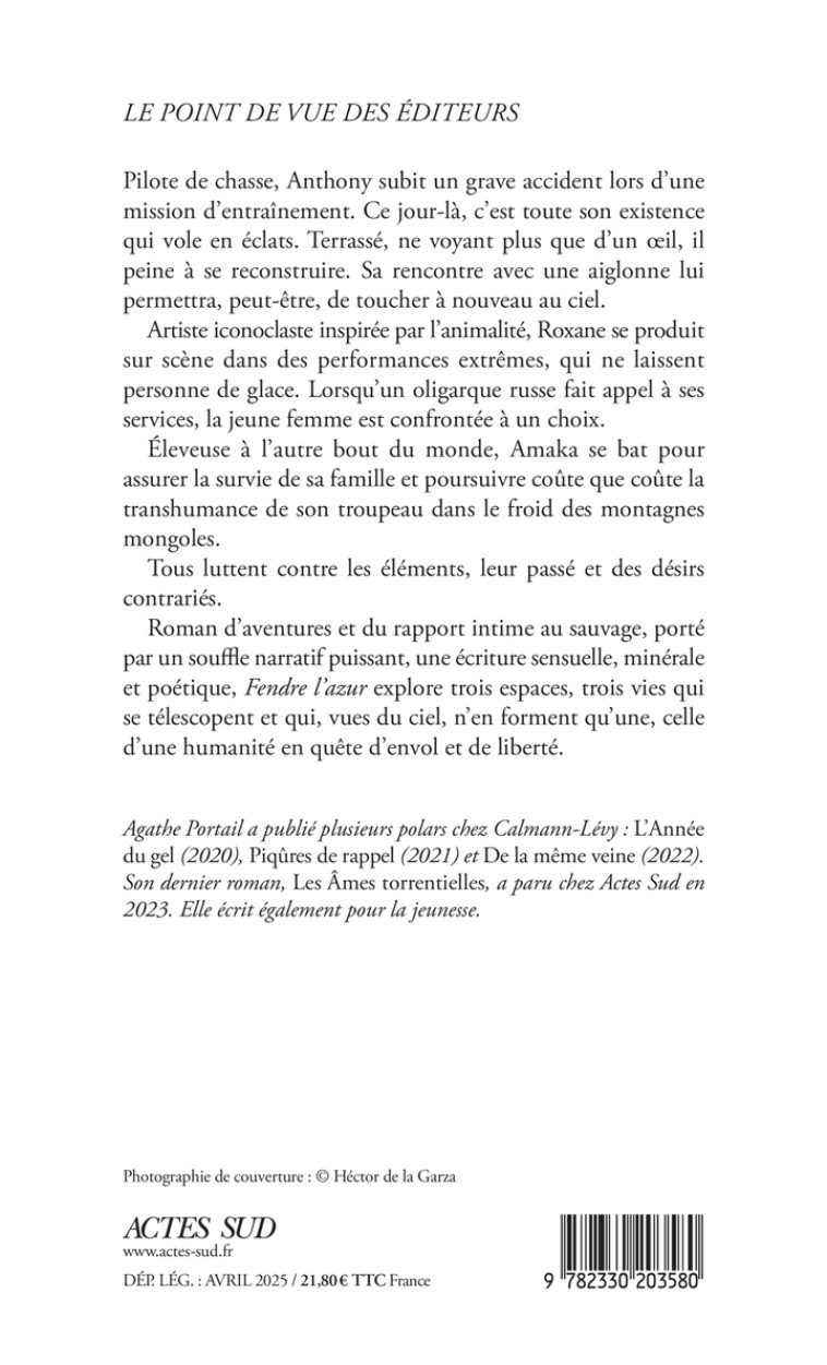 Fendre l'azur - Agathe Portail, Agathe Portail - ACTES SUD