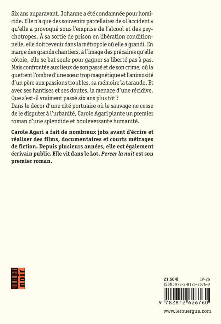 Percer la nuit - Carole Agari, Carole Agari - ROUERGUE