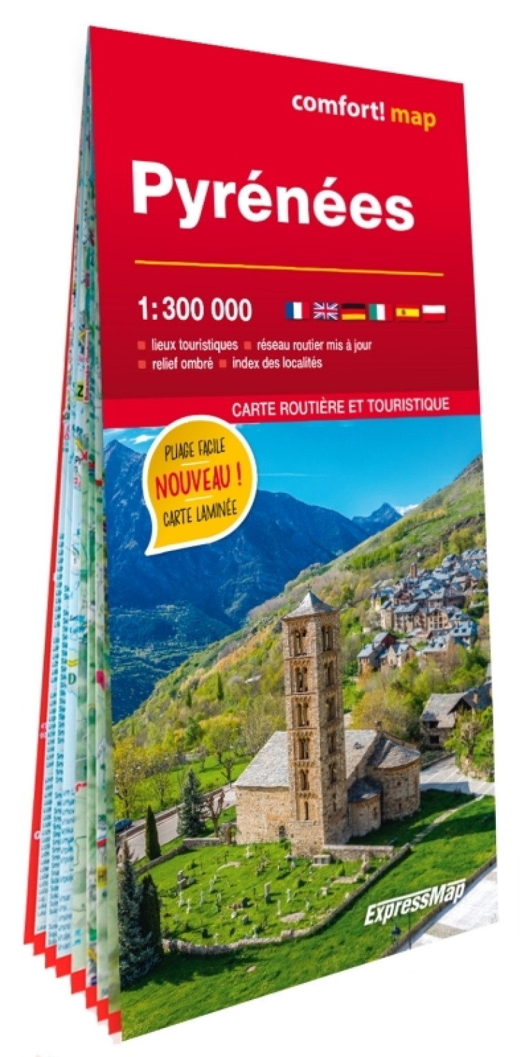Pyrénées 1/300.000 (carte grand format laminée) - XXX - EXPRESSMAP