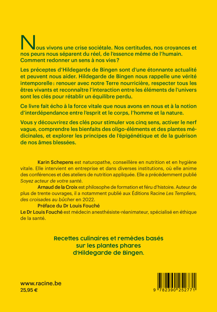 Hildegarde de Bingen et la naturopathie - Karin Schepens, Arnaud De La Croix, Louis Dr Fouché - RACINE BE