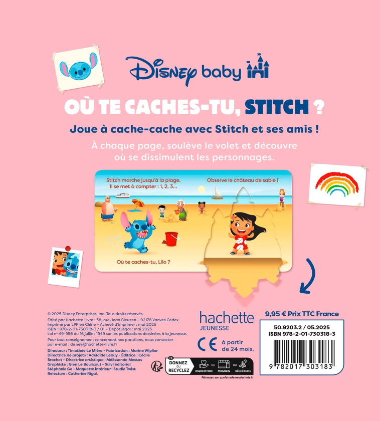 DISNEY BABY - Où te caches-tu, Stitch ? - Avec des volets à soulever -  - DISNEY HACHETTE