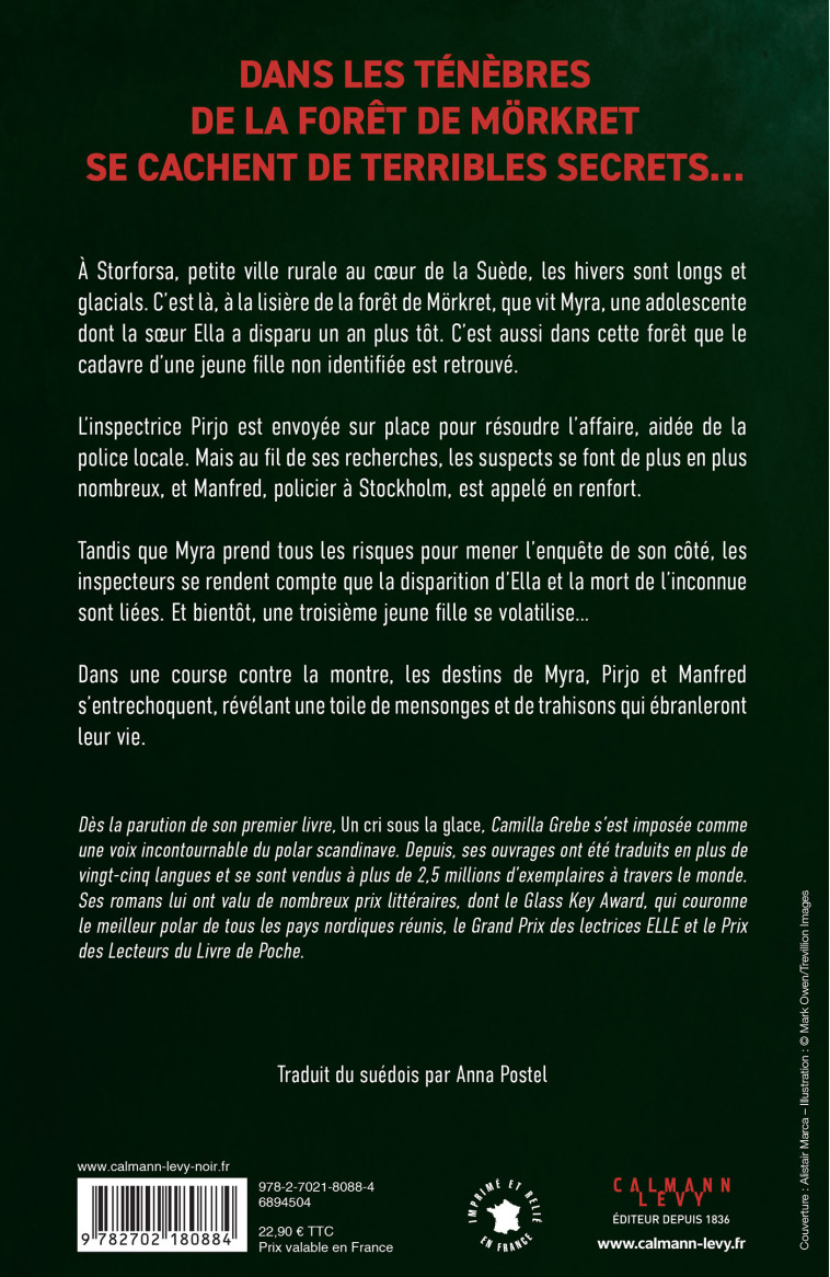 Les Ténèbres de Mörkret - Camilla Grebe - CALMANN-LEVY