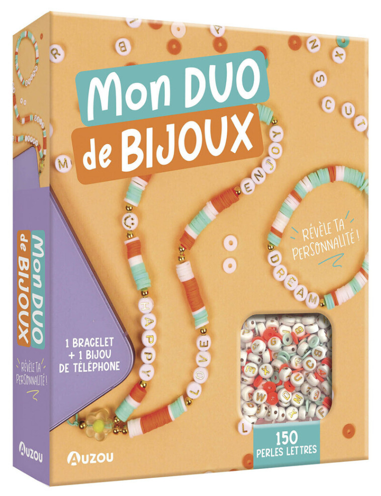 Mon duo de bijoux - 1 bracelet + 1 bijou de téléphone - Révèle ta personnalité ! - Ellie Hyde - AUZOU